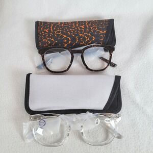 Hummingbird Womens Blue Light Readers Sedona Road Trip Size OS Tortoise Clear